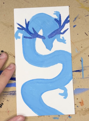 how to draw a winter dragon organic shape